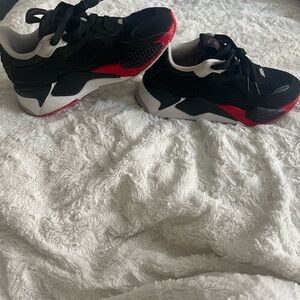 Kids PUMA RS-X Black and Red Sneakers